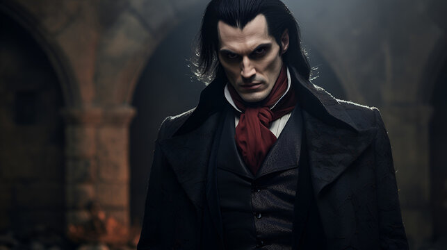 Dracula Vampire Man Halloween Night