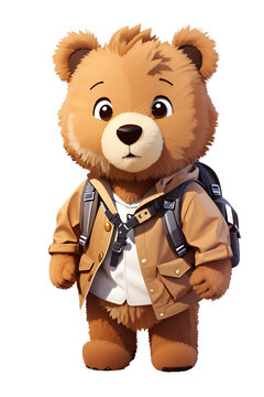 teddy bear isolated on white