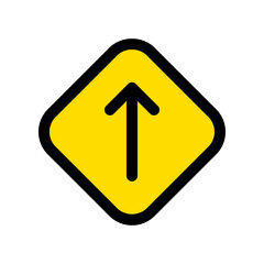 Editable straight road arrow vector icon. Map, location, navigation. Part of a big icon set family. Perfect for web and app interfaces, presentations, infographics, etc