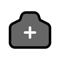 Obraz premium Editable add photo vector icon. Map, location, navigation. Part of a big icon set family. Perfect for web and app interfaces, presentations, infographics, etc