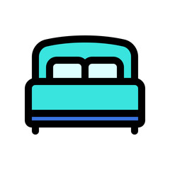 Editable double bed vector icon. Part of a big icon set family. Perfect for web and app interfaces, presentations, infographics, etc