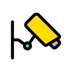 Editable security camera, CCTV vector icon. Property, real estate, construction, mortgage, interiors. Part of a big icon family. Perfect for web and app interfaces, presentations, infographics, etc