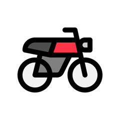Fototapeta na wymiar Editable motorbike vector icon. Vehicles, transportation, travel. Part of a big icon set family. Perfect for web and app interfaces, presentations, infographics, etc