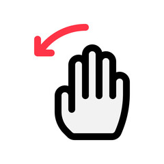 Editable hand swipe left vector icon. Part of a big icon set family. Perfect for web and app interfaces, presentations, infographics, etc