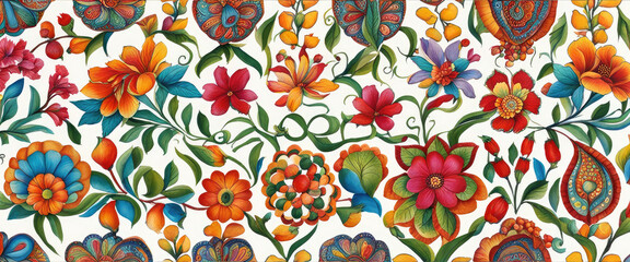 Stylized digital painting illustration floral concept background. Flowers concept art - obrazy, fototapety, plakaty