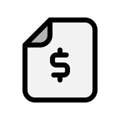 Editable financial document vector icon. Part of a big icon set family. Finance, business, investment, accounting. Perfect for web and app interfaces, presentations, infographics, etc