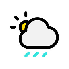 Editable sunshower vector icon. Part of a big icon set family. Perfect for web and app interfaces, presentations, infographics, etc