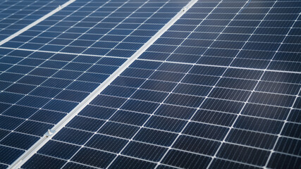 Close-up detailed of Solar cell panel. Clean energy concept.