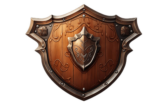 Knights Shield Isolated on Transparent Background