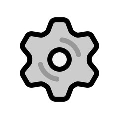 Editable vector gear cog setting icon. Part of a big icon set family. Perfect for web and app interfaces, presentations, infographics, etc