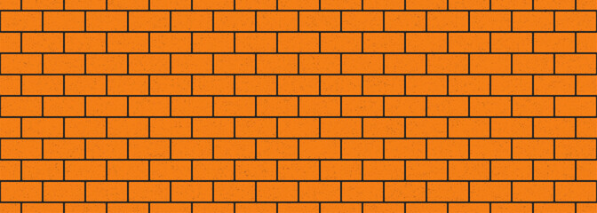 subway tile background. orange seamless patter for kitchen backsplash, bathroom wall, shower. ceramic vector texture