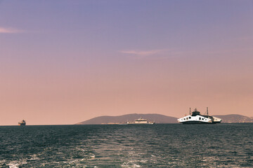 Obraz premium Ferry in Oslofjord, Oslo, Norway