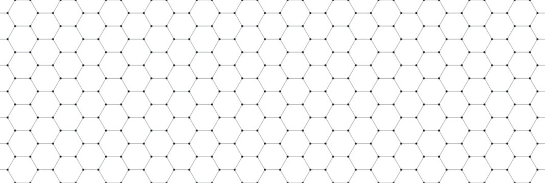 hexagon geometric pattern. seamless hex background. abstract honeycomb cell. vector illustration. design for the background flyers, ad honey, fabric, clothes, texture, textile pattern