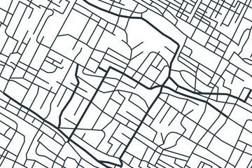 street map of city, seamless map pattern of road - 643212833