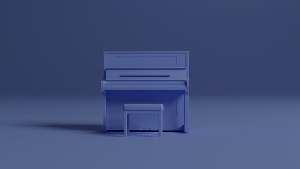 Piano 3d illustration. 3d rendered image. Music. Playing the piano