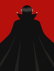 halloween behind the dracula with text space background for brochure banner and publication.