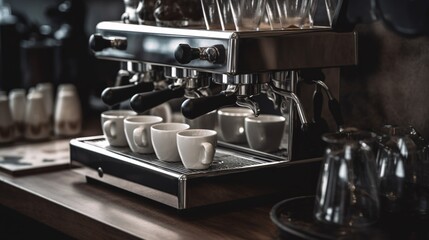 Fototapeta na wymiar Mastering the Espresso Ritual: Tips and Tricks for Brewing the Perfect Cup of Coffee, generative AI