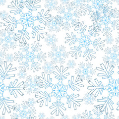 Seamless background of snowflakes. Vector illustration