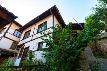 Fototapeta na wymiar Traditional houses of Goynuk. Vernacular architecture samples in Bolu Turkiye