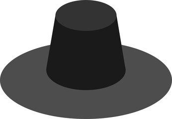 한국 전통 모자 갓 벡터 일러스트