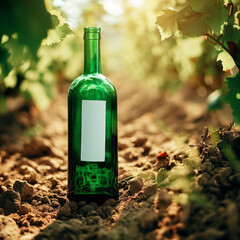 Garrafa de vinho verde sem r&oacute;tulo