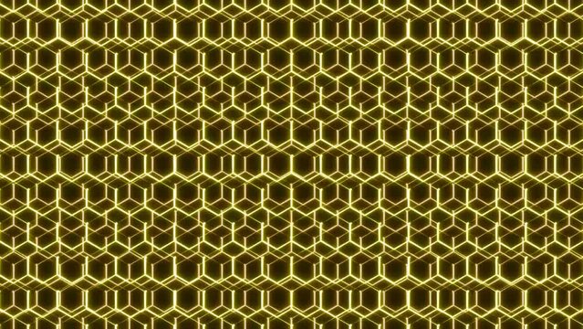 abstract meze hexagons lines animation footage background.
