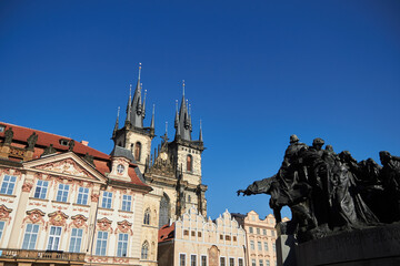 Fototapeta premium The Church of the Mother of God before Tyn is a Catholic church, a parish church in the capital of the Czech Republic, Prague.