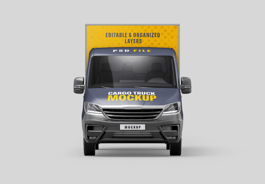 Delivery Truck Mockup for Vehicle Branding and Fleet Design