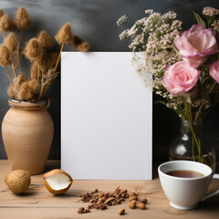 square white cards with flower background