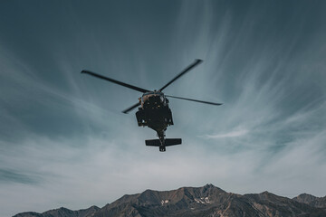 helicopter in flight