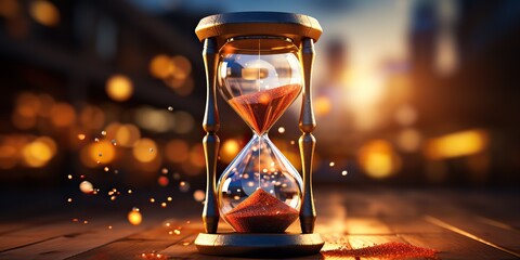 AI Generated. AI Generative. Time sand glass hour glass watches in vintage retro antique style. Can be used like game concept