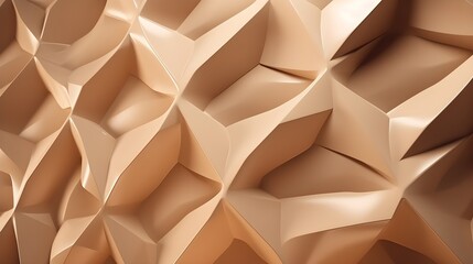 Beautiful fancy intricate futuristic Geometric background for your presentation. Textured 3D beige wall background for presentation, AI generated.