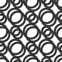 Geometric seamless pattern circles, rings. Vector illustration