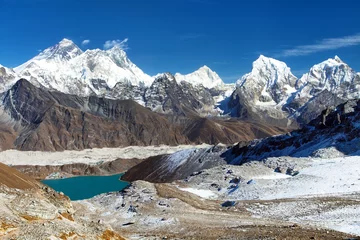 Photo sur Plexiglas Lhotse Mount Everest, Lhotse, Makalu and Gokyo Lake