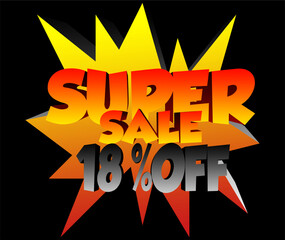 SUPER SALE TAG, BUSINESS DISCOUNT, PROMOTION