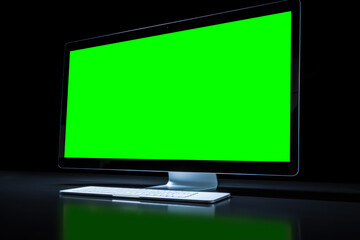 Monitor with green screen