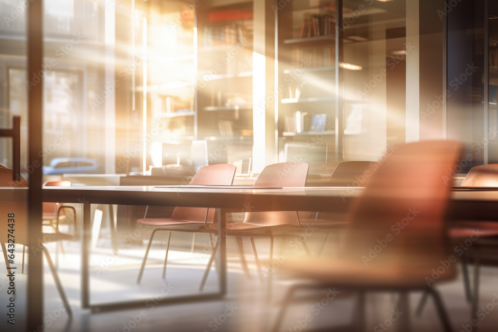 Aufkleber simple room with table and chairs. this versatile image can be used to depict various settings such 