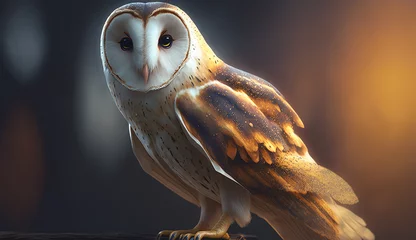 Gardinen Barn owl animal body pictures AI Generated Photo © Biplob
