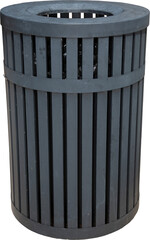 Trash can with transparent background, high resolution png