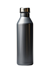 stainless steel tumbler png ,metallic silver tumbler bottle isolated on transparent background ,generative ai