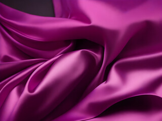 Fluid Interplay of Textures A Fusion of Gossamer Silk and Glistening Plastic in purple Wave Symphony