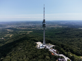 Obraz premium TV tower on Avala mountain in Belgrade, Serbia