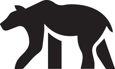 dog vector art illustration black color