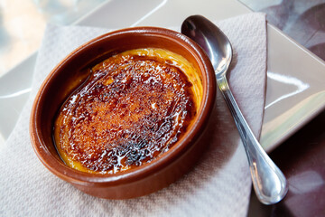 Crema catalana - dessert of Catalonia. Spanish dish