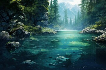 Water background. Generate Ai
