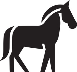 Horse Logo Concept vector art illustration black color