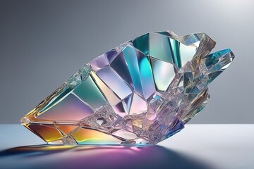 beautiful crystal crystal with a rainbowbeautiful crystal crystal with a rainbowcrystal glass with a colorful crystals
