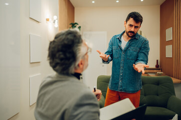 A client is acting out while standing in the doctor's office.