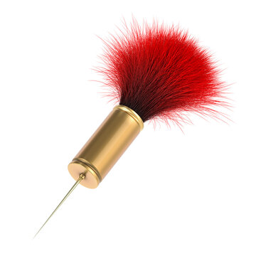 Tranquillizer dart, tranquilizer dart. 3D rendering isolated on transparent background