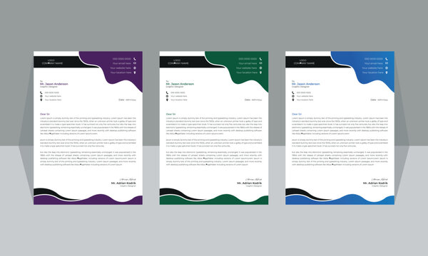  modern business and corporate letterhead template.